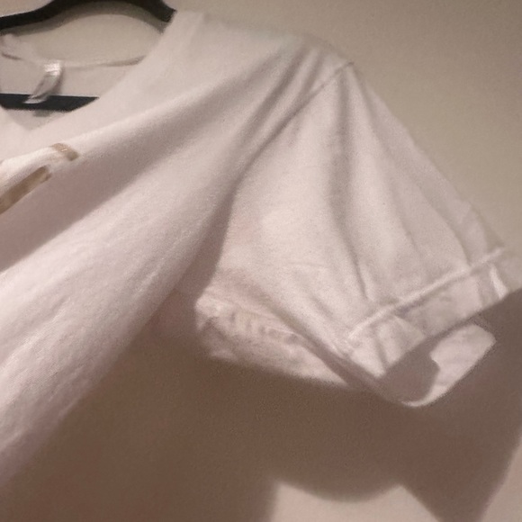 AOII t shirt Alpha Omicron Pi AOII American Apparel Size M White with Gold Foil - Picture 7 of 7